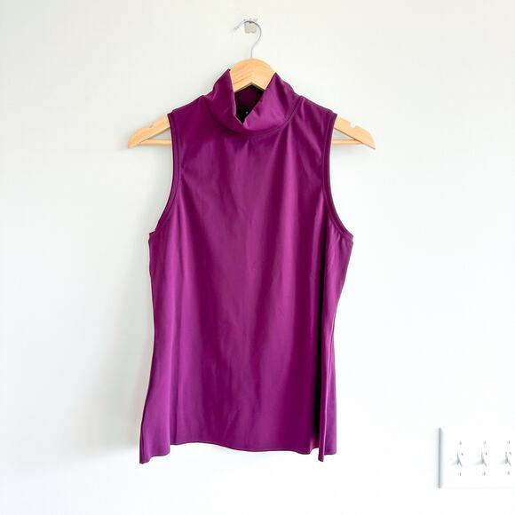 Kit And Ace The Base Mock Neck Sleeveless Tank Purple L - Picture 1 of 7